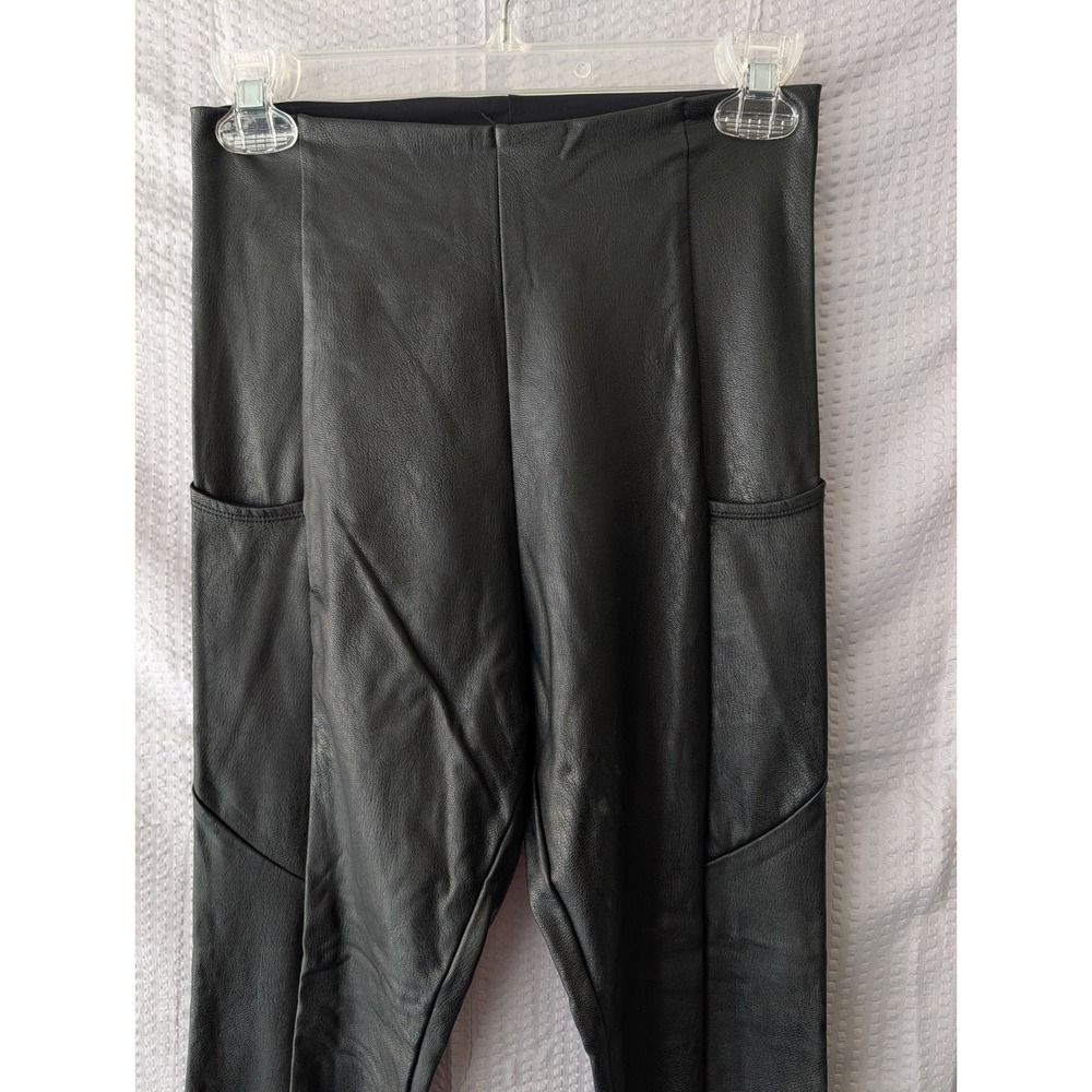 Commando Faux Leather Leggings with Side Pockets Black High Rise SLG60 Medium